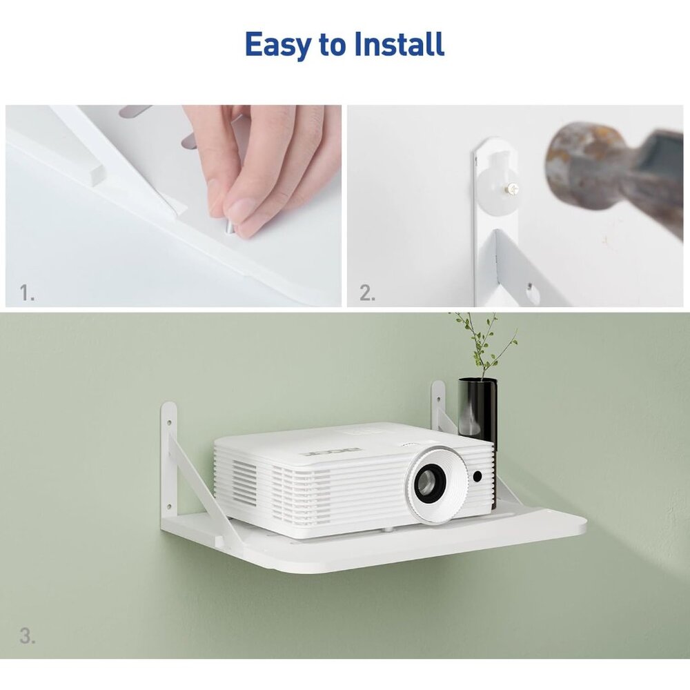 Small Mini Projector Shelf, Modem Shelf, Router Shelf, Floating Projector Wall M - Picture 7 of 7